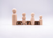 © Watcharin - Wood blocks put on background