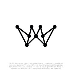 Wall Mural - Innovative high tech logo template. Template label for blockchain technology. Initial W. Technology Logo. Abstract analytic Logo.