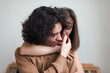 © shapovalphoto - Loving couple lifestyle indoor portrait, man and woman intimacy relations