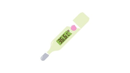 Poster - Medical thermometer icon animation best object on white background