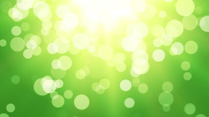 Wall Mural - Abstract animated background with falling particles on green background