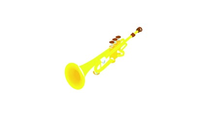 Poster - Trumpet icon animation best object on white background