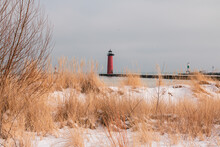 Distant Winter Lighthouse 