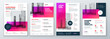 Flyer Design Set. Modern Flyer Background Design. Template Layout for Flyer. Concept with Dynamic Line Shapes. Vector Background.