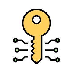 Wall Mural - Key Encryption Icon