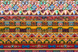 Intricate design patterns of the colorful Tengboche monastery's front gate, Nepal