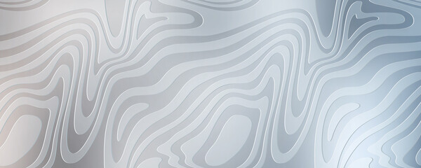 Poster - White Papercut Background with Waves. Vector 3d Illustration. Abstract Geometric Minimalist Cover Design