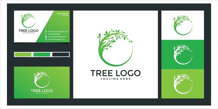 Tree logo design and business card
