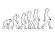 Icono negros de la evolución del ser humano.