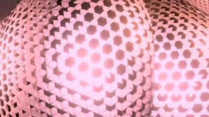 Poster - pink infinite loop simple background animation ,diamond Abstract holographic shape . 