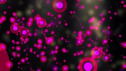 Poster - Colored spheres and stroke, computer generated. 3d rendering abstract backdrop from round particles