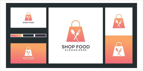 Poster - Shop food logo design and business card