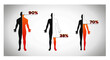 Gender symbols - male, female & bigender + icons. 
Marketing vector elements