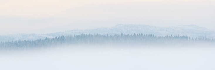 Plakat finlandia śnieg lód krajobraz