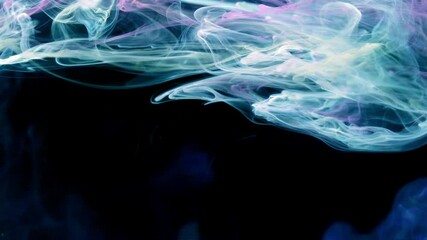 Wall Mural - Ink smoke cloud in water.