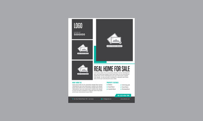 Canvas Print - Real Estate Flyer Template Fully Editable Design Very unique 