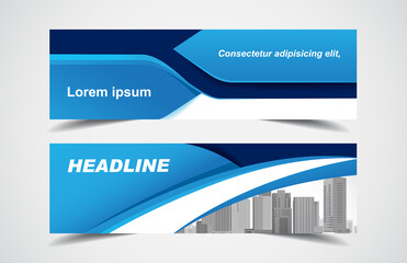 Wall Mural - set of modern design - vector web banners design background or header templates, horizontal advertis