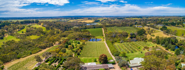 Poster - Scenic Mornington Peninsula countryside - aerial panorama