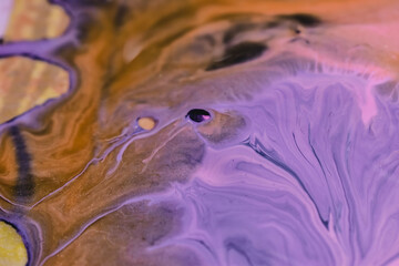 Sticker - Closeup shot of colorful abstract oil painted waves - perfect for wallpapers