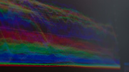 Poster - 4K Video RGB color wave diagram. Video for digital film post production editing.