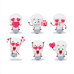 Sticker - Led cartoon character with love cute emoticon