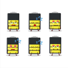 Sticker - Cartoon character of medium battery with sleepy expression