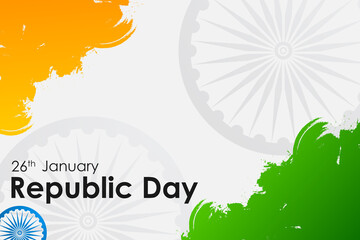 Wall Mural - Happy Republic Day of India tricolor background for 26 January