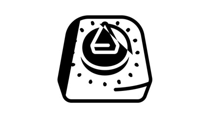 Poster - Kitchen retro timer icon animation best object on white background
