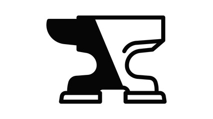 Poster - Metal cold anvil icon animation best object on white background