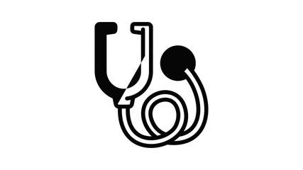 Poster - Medical stethoscope icon animation best object on white background