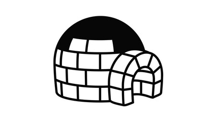 Poster - Igloo icon animation best object on white background