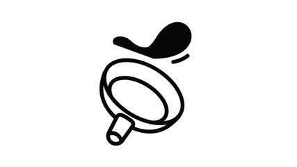 Poster - Fry pan icon animation best object on white background