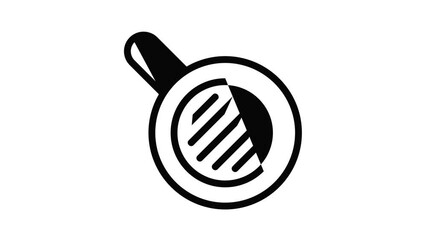 Poster - Meal fry pan icon animation best object on white background