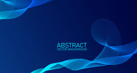 Poster - Abstract wave element for design. Stylized line art background. Digital frequency track equalizer. Abstract colorful lines vector background. Stylish color background illustration