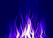Mysterious Purple Fire In The Dark 