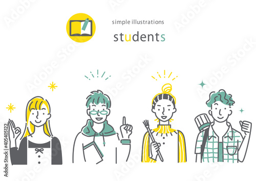 Multiramy スマホを持っている人 笑顔 男女4人セット シンプルでお洒落な線画イラスト Multiramy スマホを持っている人 笑顔 男女4人セット シンプルでお洒落な線画イラスト
