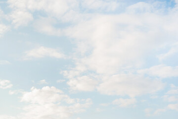 Wall Mural - beautiful cirrus clouds on blue sky on a sunny day background texture. wallpaper skybox