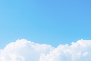 Wall Mural - beautiful cirrus clouds on blue sky on a sunny day background texture. wallpaper skybox
