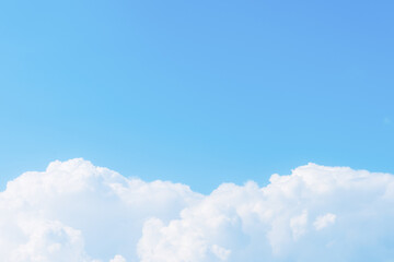 Wall Mural - beautiful cirrus clouds on blue sky on a sunny day background texture. wallpaper skybox