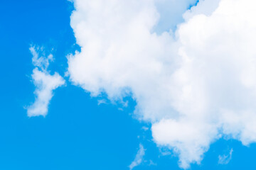 Wall Mural - beautiful cirrus clouds on blue sky on a sunny day background texture. wallpaper skybox