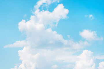 Wall Mural - beautiful cirrus clouds on blue sky on a sunny day background texture. wallpaper skybox