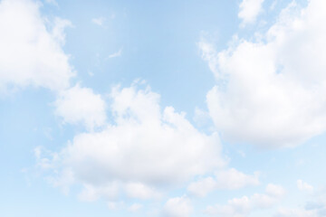 Wall Mural - beautiful cirrus clouds on blue sky on a sunny day background texture. wallpaper skybox