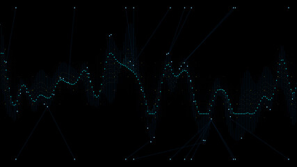 Fototapete - complex graph concept. data analysis design. abstract information visualization. 2d illustration.