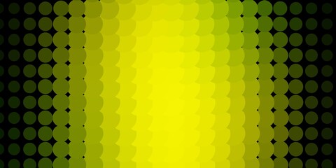 Wall Mural - Light Green, Yellow vector background with circles.