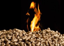 Hot Burning Wood Chip Pellets