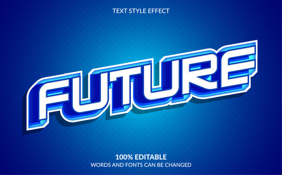 editable text effect, future text style