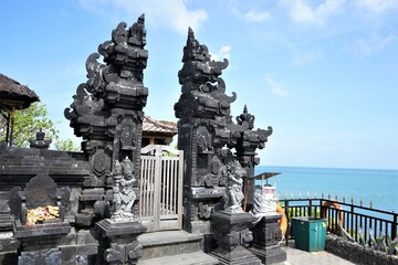 Tanah Lot Temple and beautiful ocean in Bali Island Indonesia