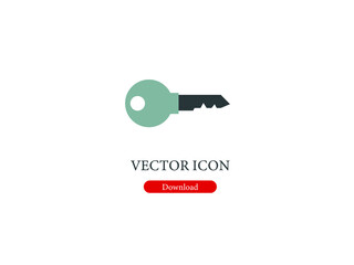 Poster - key vector icon.  Editable stroke. Symbol in Line Art Style for Design, Presentation, Website or Apps Elements, Logo. Pixel vector graphics - Vector