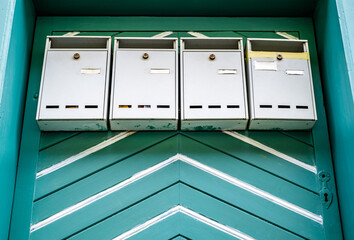 Canvas Print - old letterbox at a door