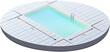 Swimming pool and its dimensions (cutout)